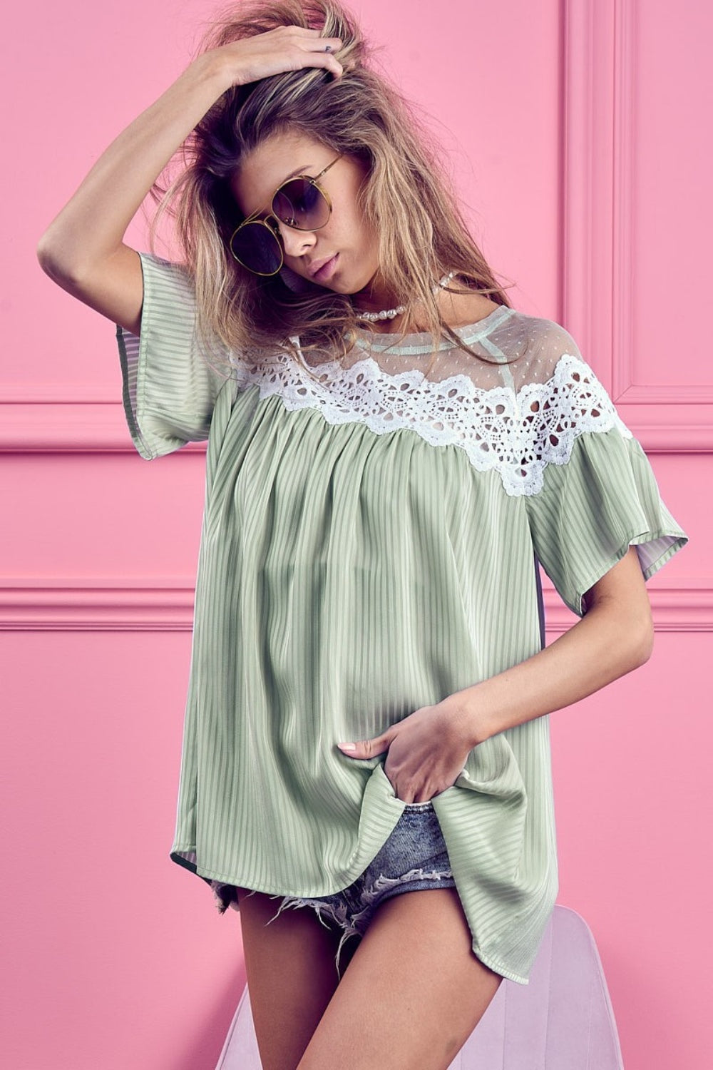 The Lacey Lady Striped Blouse