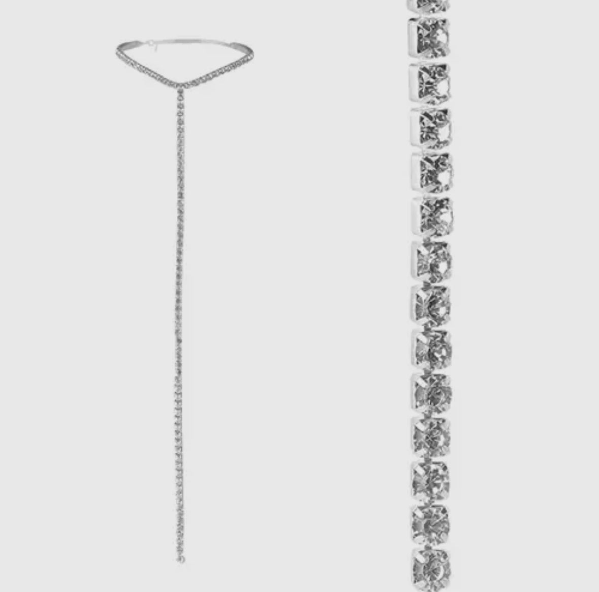 Rhinestone Lariat Choker