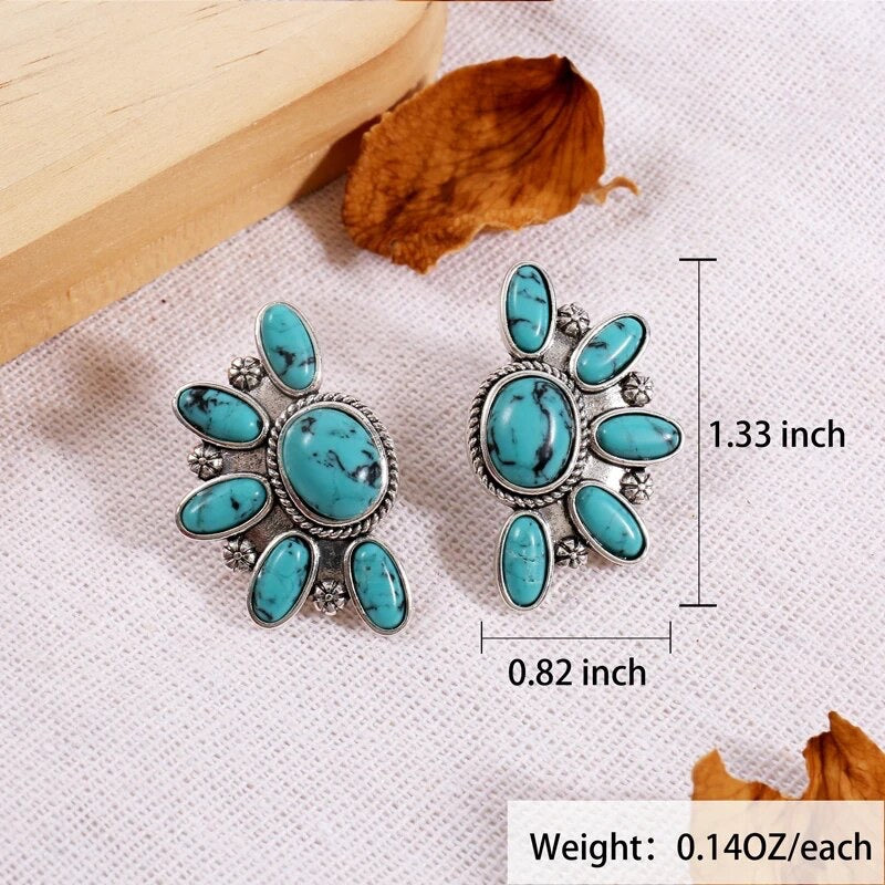 Turquoise Blossom Earrings