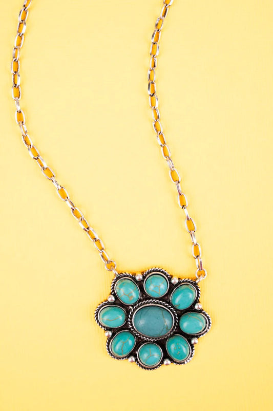 Turquoise Blooms Choker