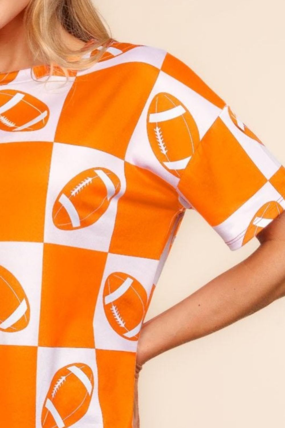 Football Checkered T-Shirt