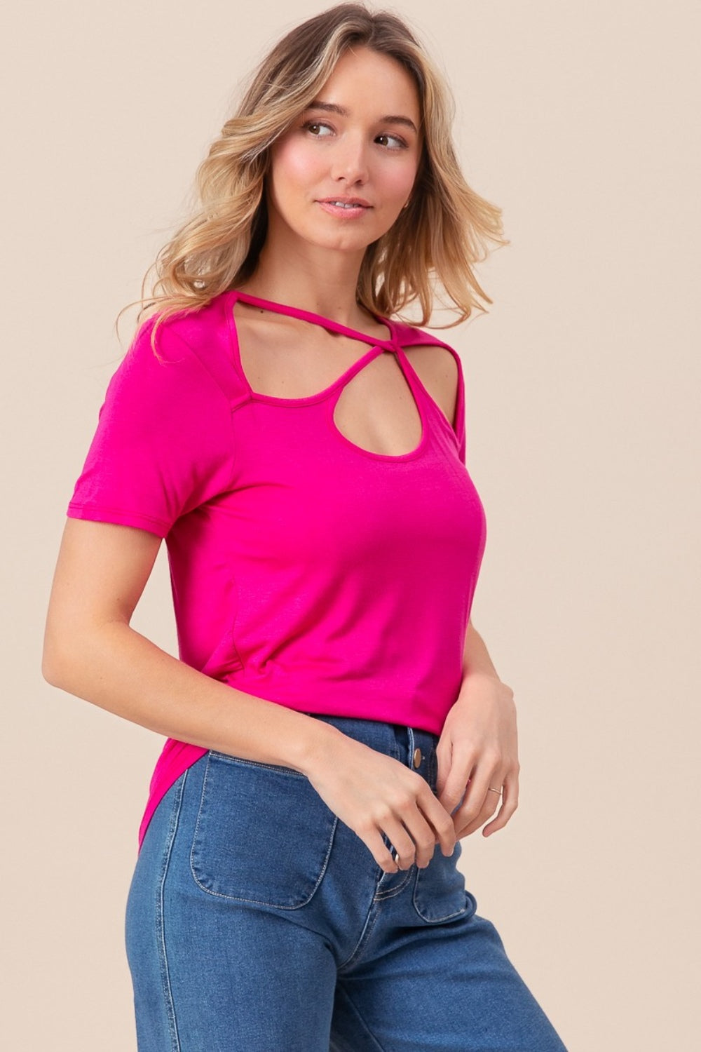 Asymmetrical Cutout T-Shirt