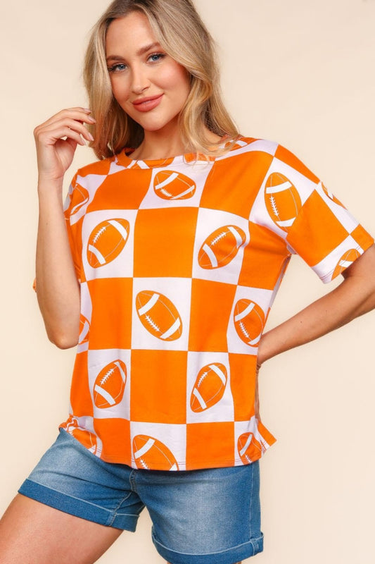 Football Checkered T-Shirt