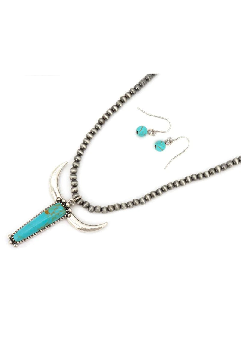 Longhorn Turquoise Choker Set