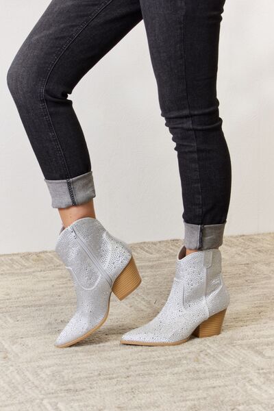 Rhinestone Ankle Boots