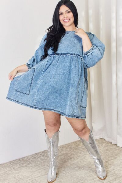 Denim Babydoll Dress