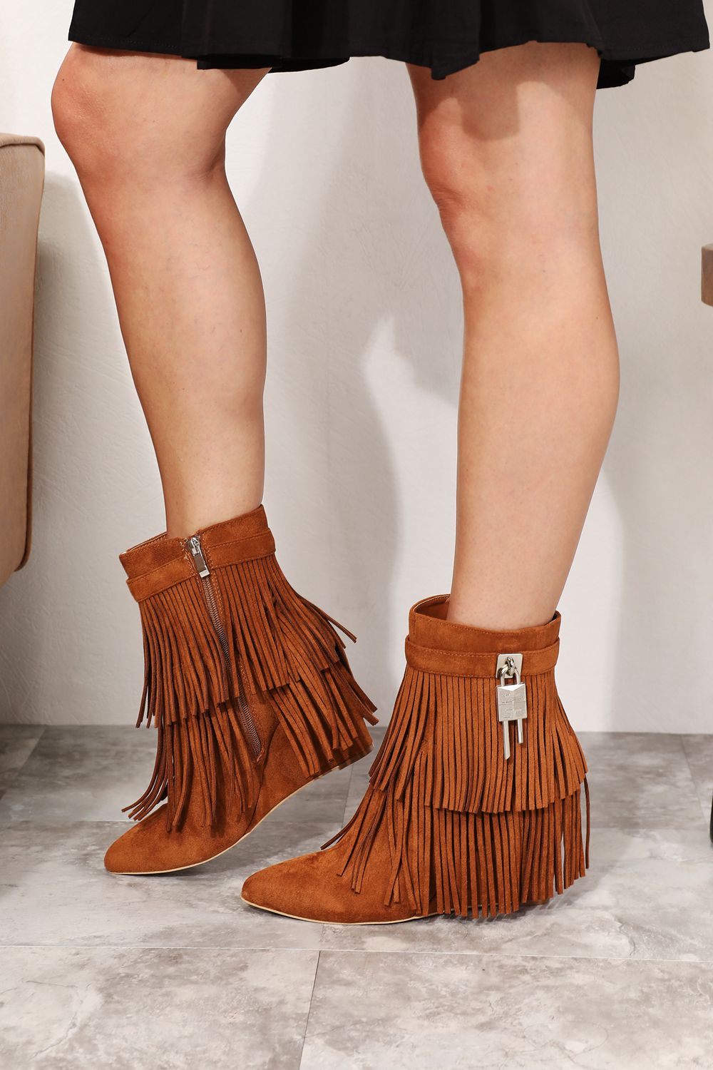 Legend of Fall Wedge Ankle Booties