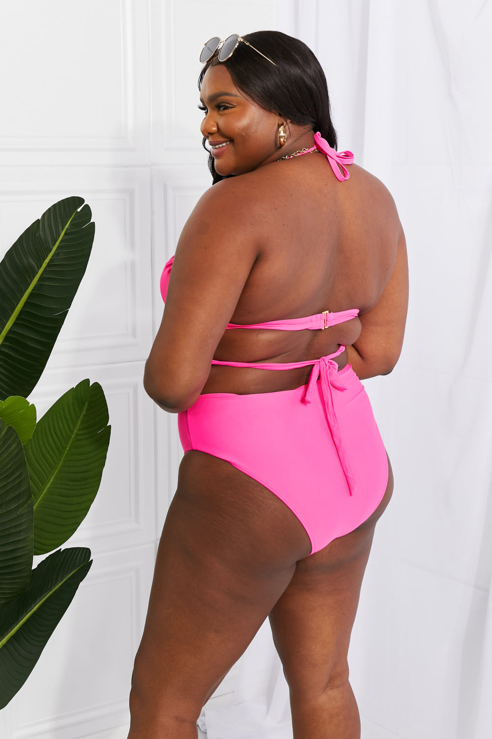 Summer Splash Halter Bikini in Pink