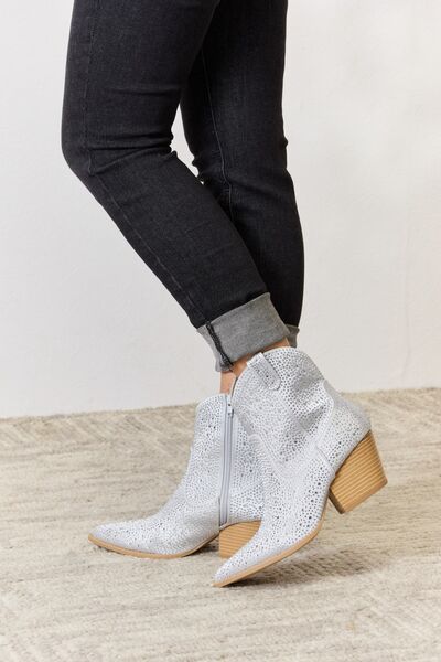 Rhinestone Ankle Boots