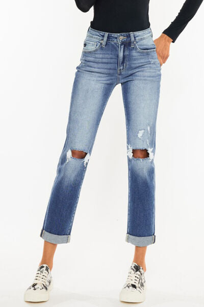 Kancan Cropped Straight Jeans