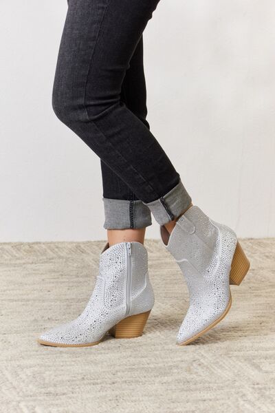 Rhinestone Ankle Boots