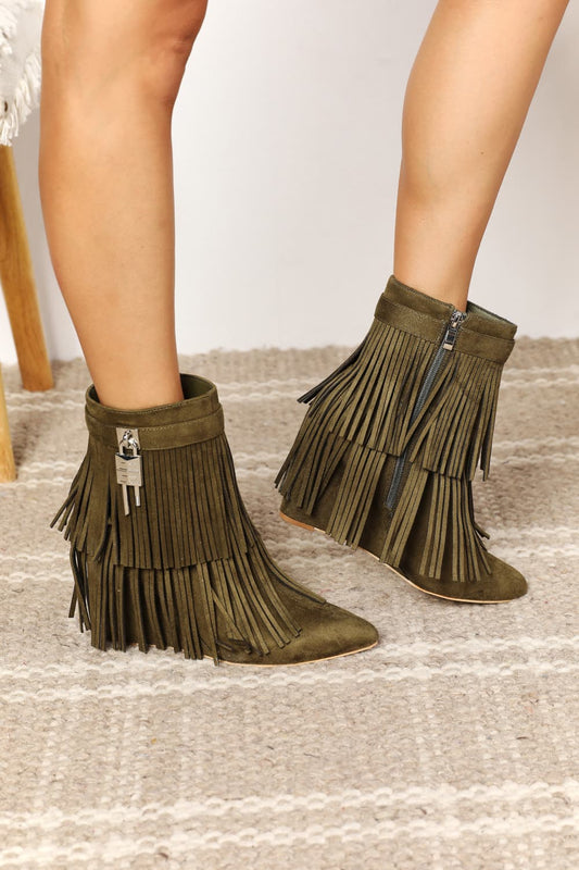 Forest Feels Wedge Ankle Booties