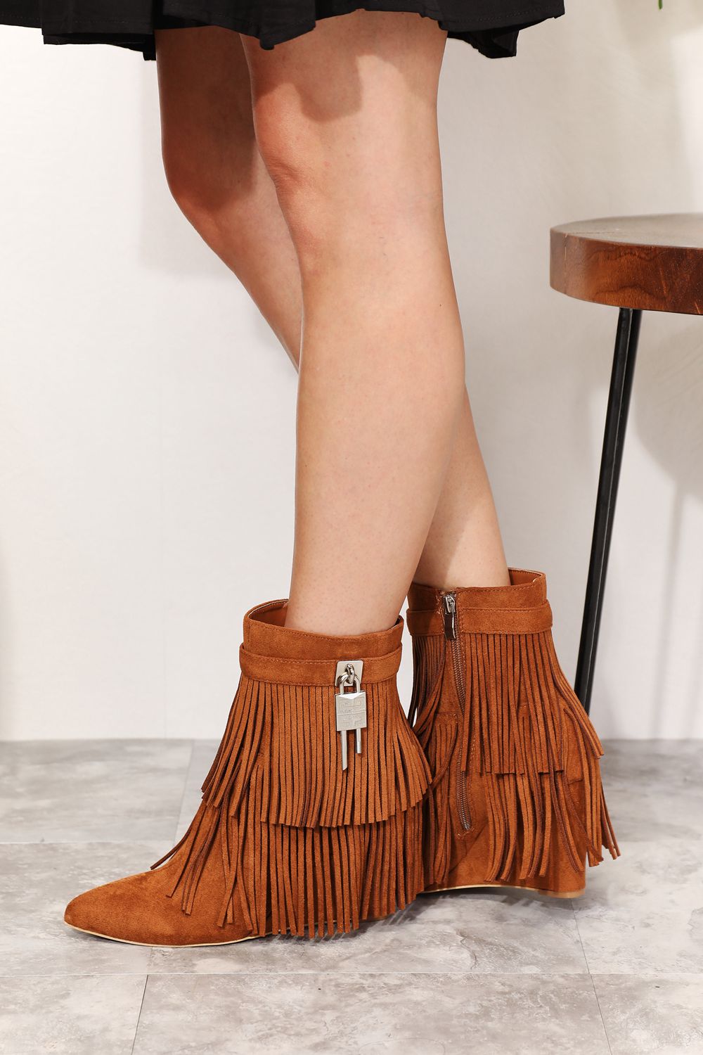 Legend of Fall Wedge Ankle Booties