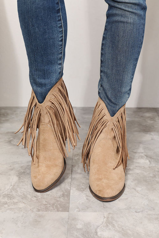 The Fringed Cowgirl Ankle Boots