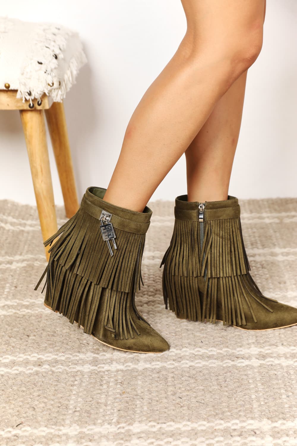 Forest Feels Wedge Ankle Booties