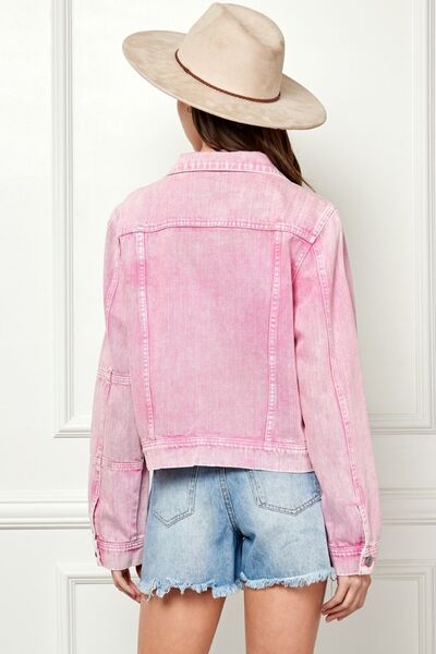 Cotton Candy Cropped Denim Jacket