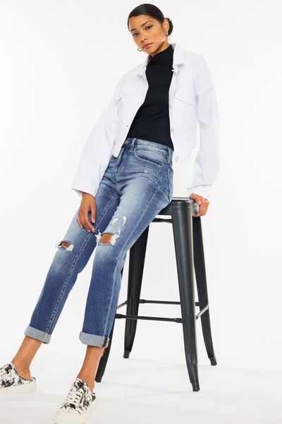 Kancan Cropped Straight Jeans