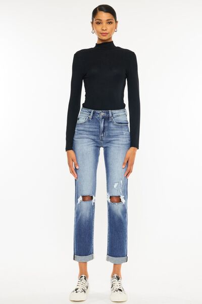 Kancan Cropped Straight Jeans