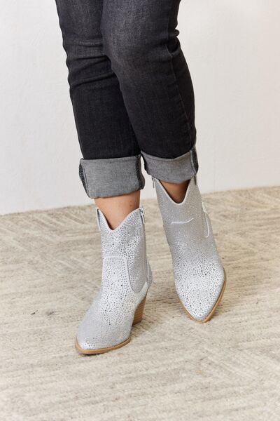 Rhinestone Ankle Boots