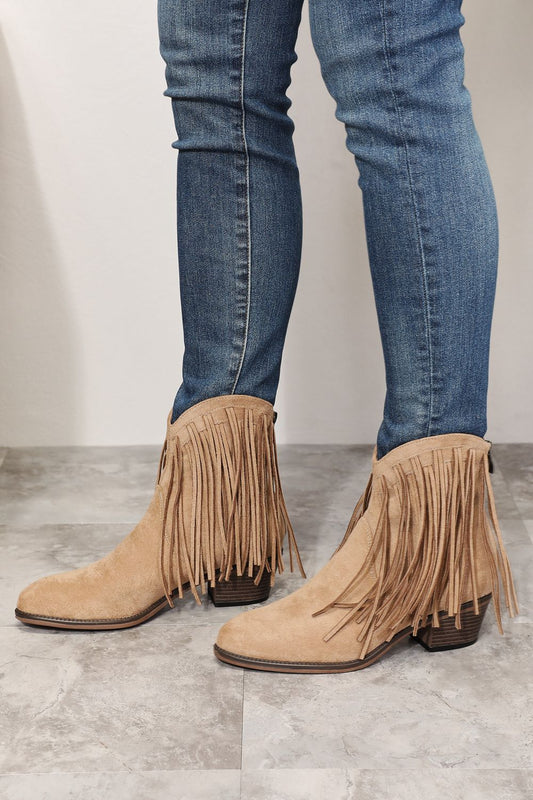 The Fringed Cowgirl Ankle Boots