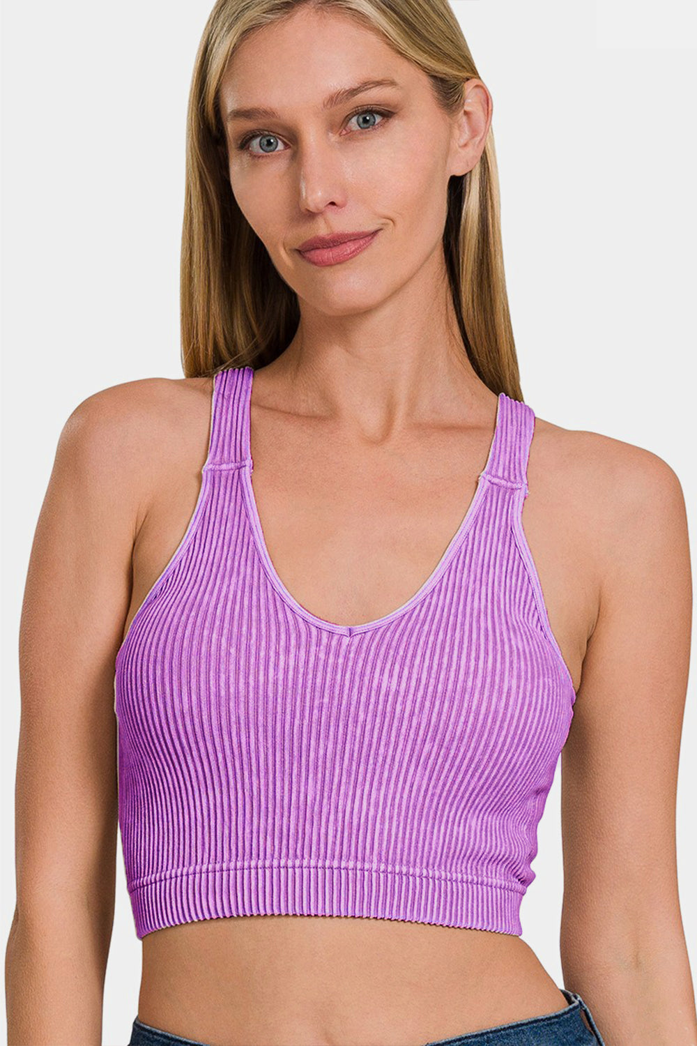 Ribbed Padded Crop