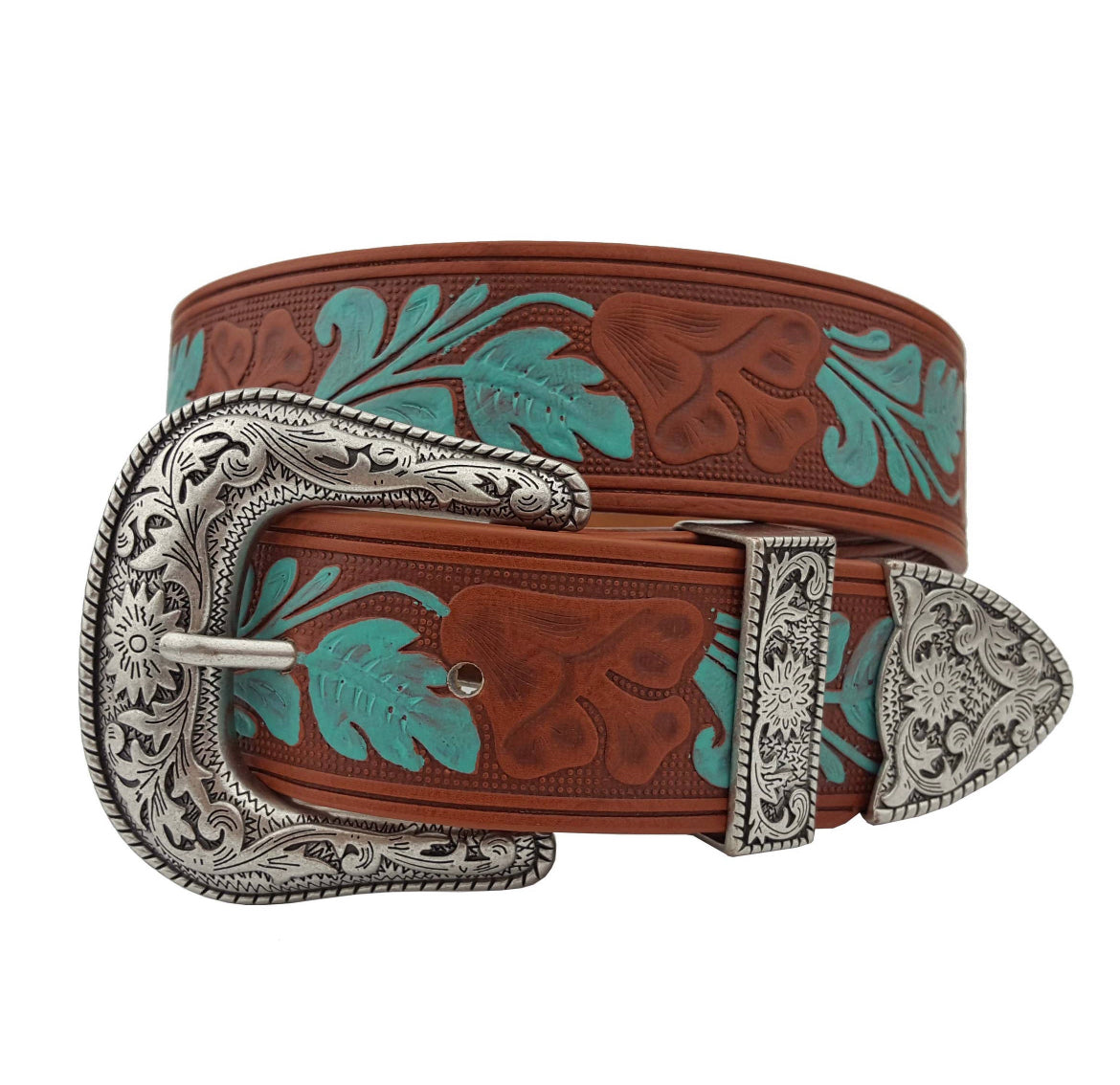 Floral Tooled Belt